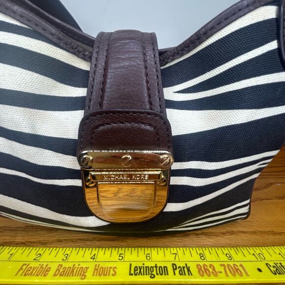 Michael Kors Bag Brown Gold Satchel Leather - Picture 4 of 13